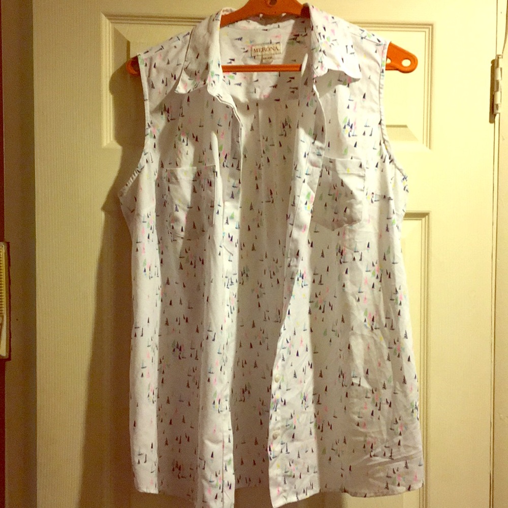 Merona button down open tank